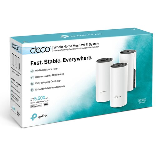 Tp-link AC1200 Deco M4 3-pack Mesh Dual Band Gigabit brezžični usmerjevalnik - router / dostopna točka-AP Slike
