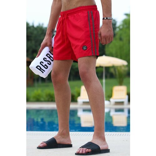 Madmext Swim Shorts - Burgundy - Plain Slike