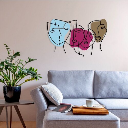Wallity zidna dekoracija Kubizm 6944, 69x44cm, Crna Cene