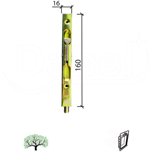 Dabel rigla za drvena vrata rl4017 ms 160/16/14 mm dp1 Cene