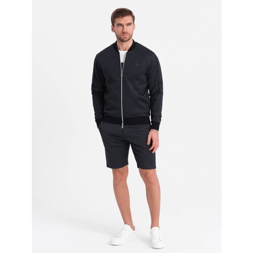 Ombre Men&amp;#039;s jacquard knit jacket + shorts set Slike