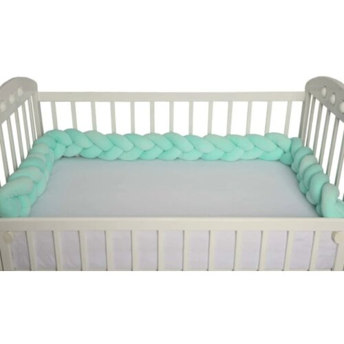 Baby Textil pletenica od pliša za krevetac Mint, 240cm Slike