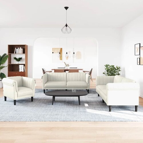  3-dijelni set sofa krem bar&amp;scaron;unasti Slike