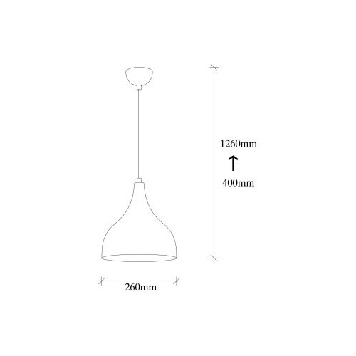 Opviq Luster Saglam-3726, 26 cm, E27, Bakrena boja Slike