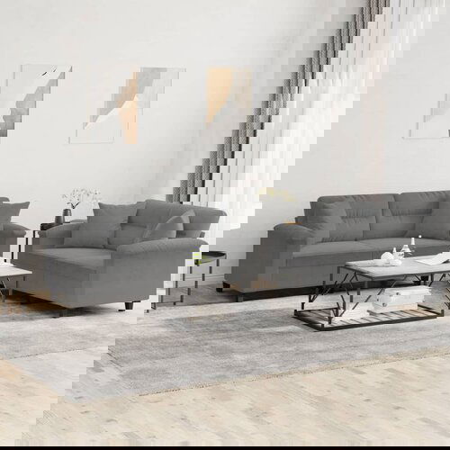 vidaXL Sedežna garnitura 2-delna z blazinami temno siva mikrovlakna Cene