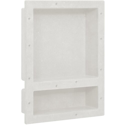 vidaXL Niša za tuš kabino z 2 predelkoma mat bela 41x51x10 cm Cene