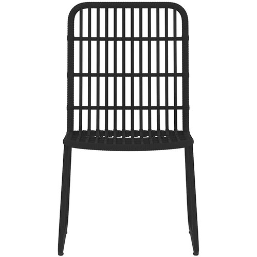  7-dijelni vrtni blagovaonski set crni Crna Dužina stola 140 cm Slike