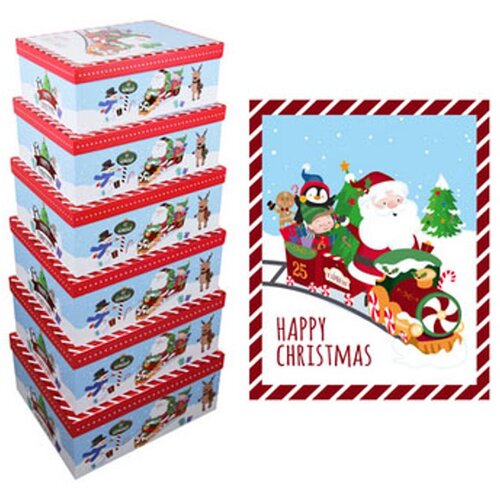 Viter novogodi&amp;scaron;nja poklon kutija Happy Christmas 38x30x18 cm Slike