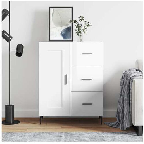 vidaXL Komoda sjajna bijela 69 5x34x90 cm od konstruiranog drva Cijene