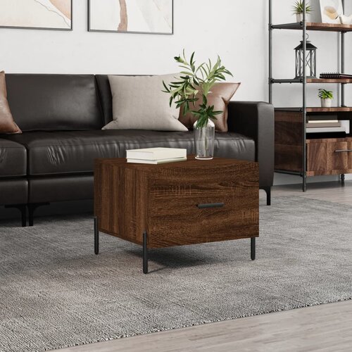 vidaXL Stolić za kavu smeđa boja hrasta 50x50x40 cm konstruirano drvo Cijene