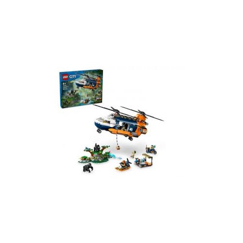 Lego cigla igračka Citi Јungle Ekplorer Helikopter u baznom kampu 8+, šareno Cene