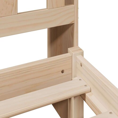 vidaXL Knjižna postelja brez vzmetnice 140x200 cm trdna borovina Cene