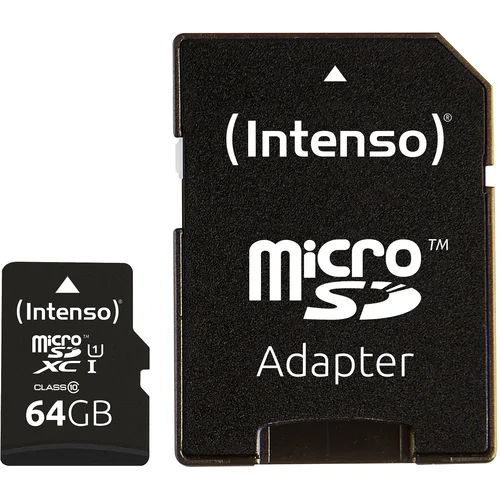 Intenso 64GB microSDXC UHS-I Class 10 Premium spominska kartica