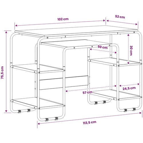  Stol s pohranom Hrast artisan 113,5 x 52 x 75,5 cm Slike