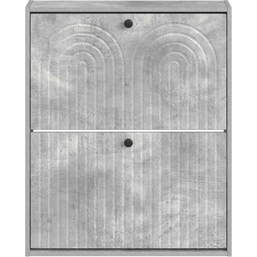  Ormar za cipele na zidu ALKMAAR 71 x 17 x 86 cm Betonska siva Slike