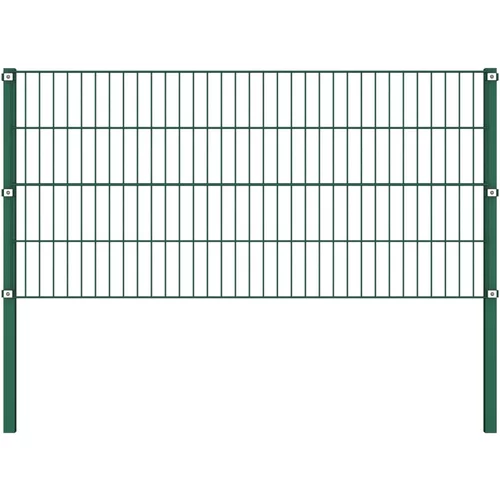 PANEL za ogradu sa stupovima željezni 1,7 m zeleni