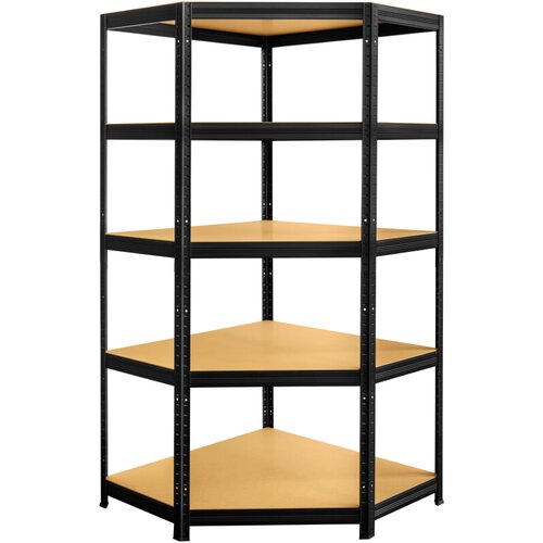 Regal futur (d x š x v: 45 x 90 x 180 cm, nosivost: 250 kg/polica, broj polica: 5 kom., crne boje) Cijene