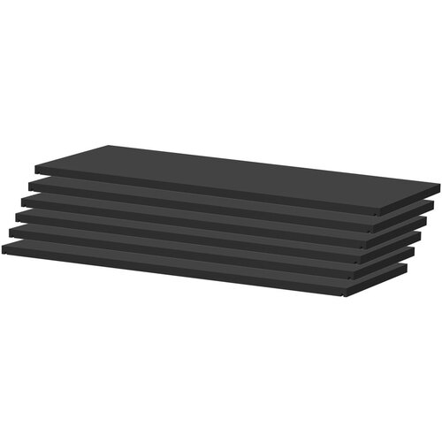 Tenzo Crne modularne police 6 kom 82x2 cm Dakota - Cijene