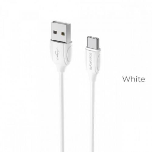 Hoco. BOROFONE podatkovni kabel X19 Type C na USB 1m 2,4A bel Slike
