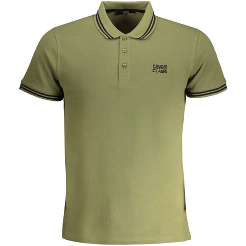 Cavalli Class MEN&#39;S GREEN SHORT SLEEVED POLO SHIRT Cene