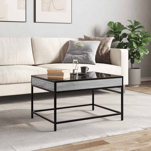  Stolić s beskonačnim LED svjetlima boja hrasta 70x50x41 cm Slike