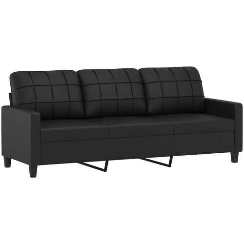 Maison Chic kavč - Sofa - Kanape trosed črn 180 cm umetno usnje, (21727440) Cene