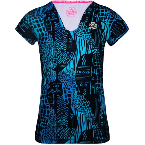 Bidi Badu Women's T-shirt Bella 2.0 Tech V-Neck Tee Blue S Cene