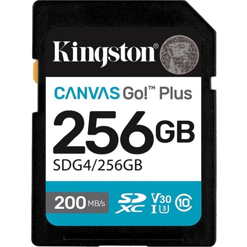 Sd card Kingston 256 GB G4/256GB XC,r/w:200/160MB/s, DSLRs, mirrorless cameras, 4K video Cijene