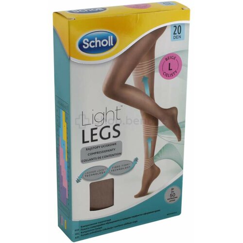 Scholl light legs kompresivne čarape 20 den, bež, l Slike