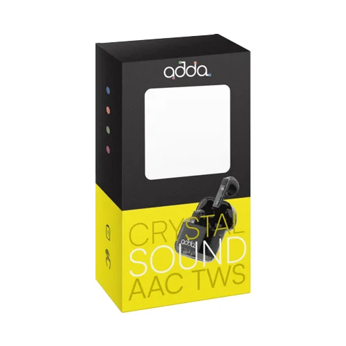 ADDAtech Slušalke TWS-002-BK, Crystal TWS, AAC, Bluetooth 5.1, črne, (21254919)