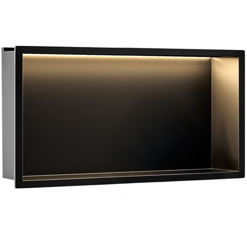 Rea VGRAJENA KOPALNI&amp;Scaron;KA POLICA LED 30x60 black Slike