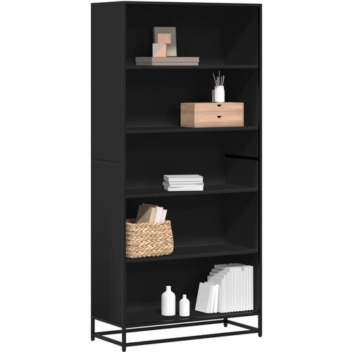 Furnova Knjižna omara črna 80,5x35x170,5 cm inženirski les, (21950782) Slike