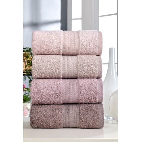 Mila Home Rožnate bombažne brisače v kompletu 4 ks 50x90 cm – Cene