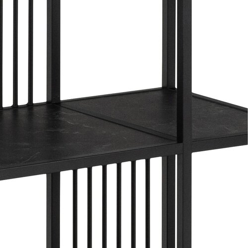 Actona Črn regal v kamnitem dekorju 85x185 cm Strington &amp;ndash; Slike