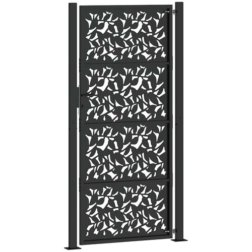  Vrtna vrata crna 105x205 cm dizajn čeličnih listova Slike