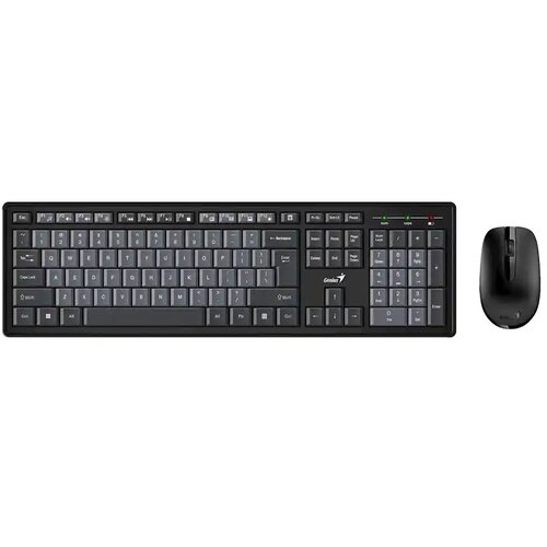 Genius KM-8200 bežični komplet US tastature i optičkog mi&amp;scaron;a, crni Slike