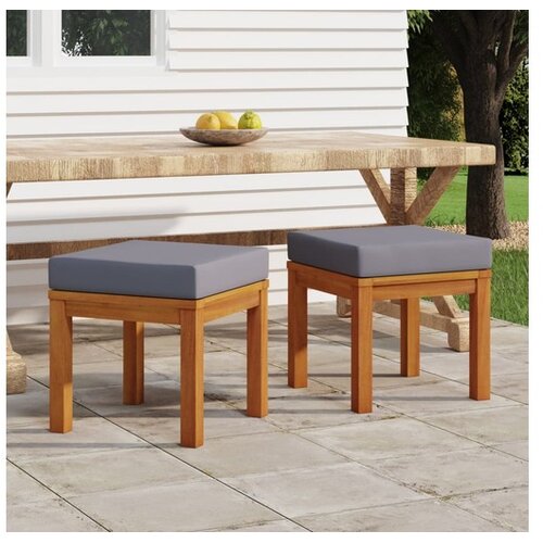  Vrtni stolci s jastucima 2 kom 40x40x42 cm od bagremovog drva Cene