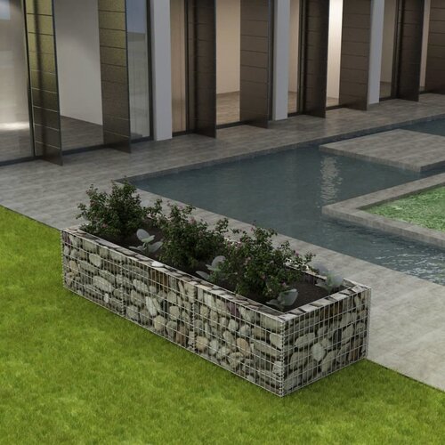 vidaXL Visoka greda gabion jeklo 270x90x50 cm Cene
