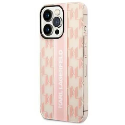 Karl Lagerfeld ovitek Mono Iphone 14 Pro Pink KLHCP14LHKLSPCP