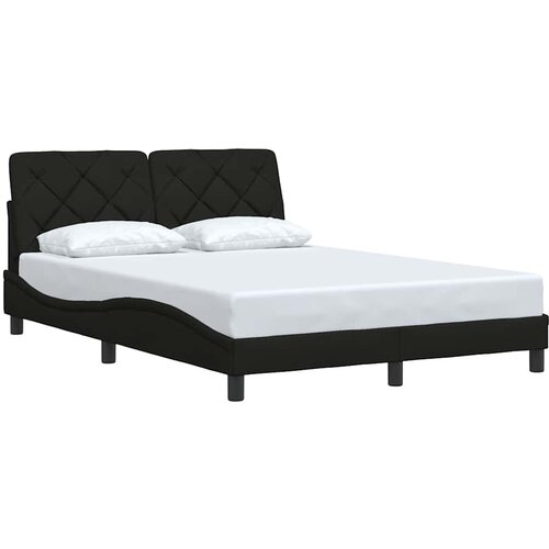 VidaXL Okvir kreveta bez madraca crni 120 x 200 cm od tkanine Slike