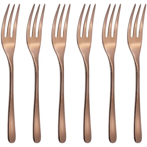 Sambonet taste cake fork set 6 pcs copper Slike