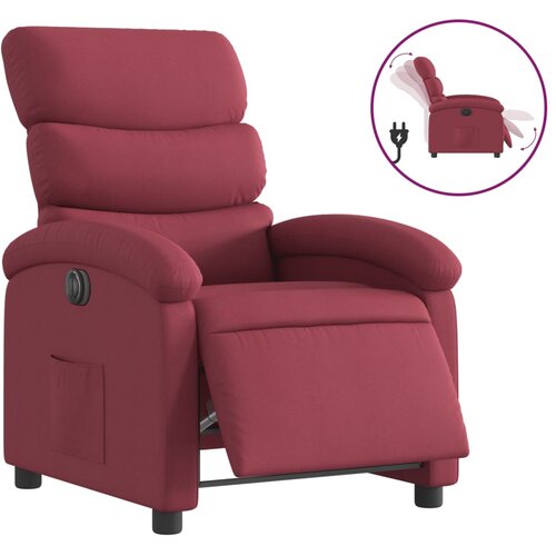 Maison Chic Električni naslanjač - Relax naslanjač vinsko rdeče blago, (22062295) Cene