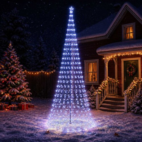  LED božićno drvce 500 cm 550 LED lampica Plava Željezo Crna Cijene