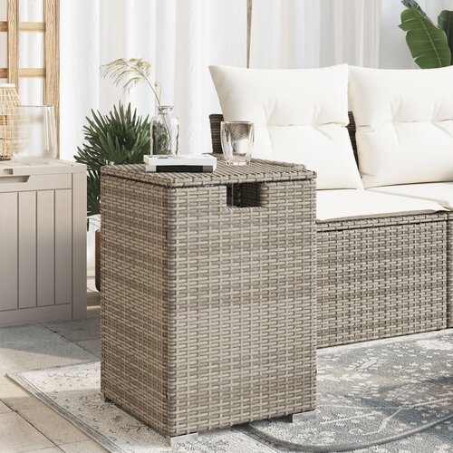  Pokrovni stol za spremnik propana sivi 40x40x60 cm poliratan Slike