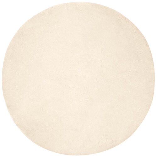 vidaXL Faux Rabbit Fur Rug Krema Ø 160 cm Poliester Cene