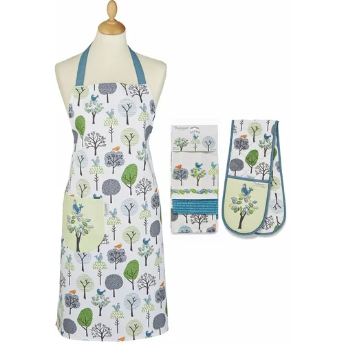 Cooksmart ® Kuhinjske krpe, predpasnik in kuhinjska rokavica v kompletu 5 ks Forest Birds –