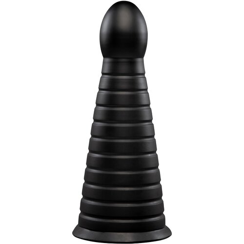 B-Vibe Cone Tapered &amp;amp; Ribbed Dildo with Suction Cup 10&amp;quot; Black Slike