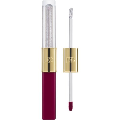 Dolce &amp;amp; Gabbana Make It Double! Lip Tint &amp;amp; Gloss Duo dugotrajni ruž i sjajilo za usne 2 u 1 nijansa 06 Grape Soda - Berry &amp;amp; Silver Shimmer 2x2 ml Slike