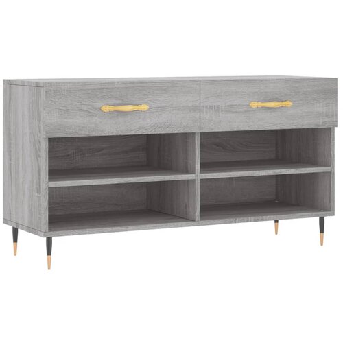 Maison Chic Klop za čevlje - Sedež za čevlje siva sonoma 102x35x55 cm inženirski les, (21778227) Slike