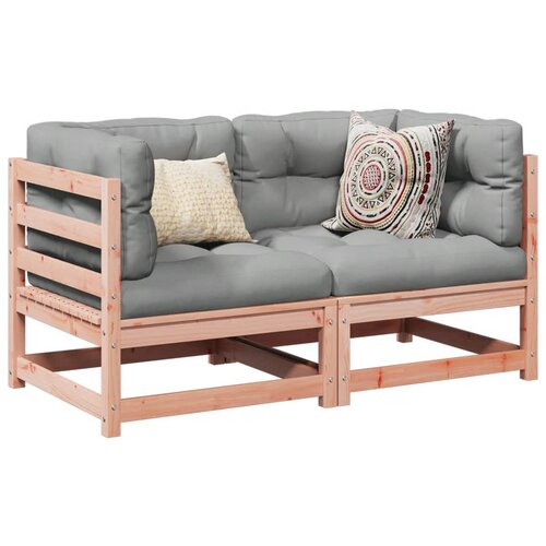 VidaXL 2-dijelni set vrtnih sofa s jastucima masivno drvo duglazije Slike